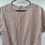 Madewell  Button-Back Tie Short Sleeve Tee in Stripe Size‎ M Photo 3