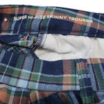 American Eagle Pants Size 4 W28" x L27" Super Hi-Rise Skinny Trouser Plaid Pants Photo 6