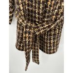 Kate Spade Womens Brown Tweed Annie 3/4 Sleeve Jacket Coat Wool Belt Size XS/S Photo 8