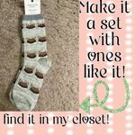 American Eagle Outfitters AE Aerie Grey Reindeer Fair Isle & Cream Crew Sock Set Photo 11