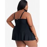 Nicole Miller NWOT  Flyaway 1PCS Twisted Bandeau Swim-dress Black M Photo 1