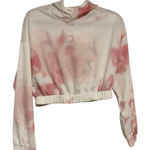 Love + Harmony‎ hooded tie dye shirt long sleeve crop size medium Pink Photo 0