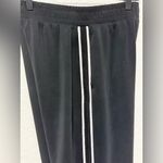 Oysho  Softstreme Feel Black Wide-Leg Pants with tuxedo woven striped down side Photo 9