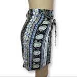 Printed 100% Rayon Size S/M Wrap Around Toe Waist Skirt. Blue Photo 1