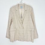 Rails  Jac Blazer in Sand Check Linen Blend Size XL NWT Double Breasted Photo 3