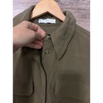 Mango MNG By Womens Green Cargo Dress Sz L Utility Collared Button Up Pockets Photo 1