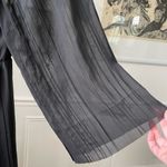 H&M  Black Peasant Style Wide Straight Leg Jumpsuit Strappy Back 4 Photo 3