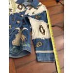 Vintage 90s New Directions Safari Embroidered Patch Denim Jean Jacket Top Blue Size 1X Photo 7