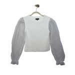Majorelle Kinship Sweater with Organza Sleeves Sz. S Photo 5