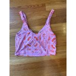 Offline by Aerie Pink Orange Paisley Print Cropped Tank Top Bra Athletic Size M Size M Photo 1