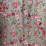 Reformation  Shirt Womens Small Green‎ Pink Floral Flower Crop Blouse Bell Sleeve Photo 3