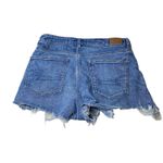 American Eagle  Mom Shorts Distressed High Rise Blue Denim Distressed  Womens 8 Photo 1