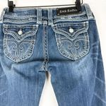 Rock Revival  Elizabeth Wide Leg Jeans Size 26 Fleur de Lis Flap Pockets Low Rise Photo 3
