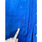 vintage carlisle/sport lambswool suede blue sweater cardigan jacket size large Photo 10