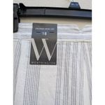 Worthington Cropped Wide Leg Pants Womens Linen Blend NWT Retail$60 Striped Gray Photo 7