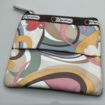 LeSportsac A Rare Vintage HTF Print  Multicolor Zip Tissue Holder Coin Purse Photo 0