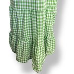 Draper James RSVP Green Gingham Plaid Cotton Midi Dress Ruffle Sleeves Medium Photo 6