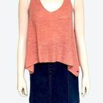 American Eagle Outfitters Knitted Crop Top Tank Peach Loose Fit Hi Lo Sides Sz M Photo 0