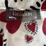 Lulumari  ivory heart print button down shirt Photo 5