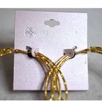 Daisy Fuentes NIP  Triple Textured Gold Tone 3.5" Hoop Lever Back Post Earrings Photo 2