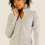Beyond Yoga  Size‎ L Full Zip Sweatshirt Gray Super Soft Loungewear Basic Comfy Photo 0