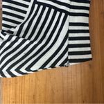 Vintage Noble U Mini Skirt Small Fit & Flare Geometric Striped Y2K Retro 90s 60s Black Photo 2