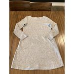 J. Jill Rib Knit Chunky Sweater Dress long sleeve Side Pockets Heather Gray S Photo 1