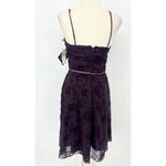 Vtg CDC Dress 8 Purple Velvet Burnout Sheer Sparkle Whimsigoth Witchy Fairy Goth Photo 3
