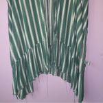 Gigio Cardigan S Longline Beachy Kimono Open Front Ruffle Swim Cover Green Photo 4