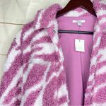 Bar III NWT • Teddy Jacket • XS • Zebra Print • White Purple Photo 5