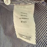 Madewell NWT  Blue Pinstripe 3/4 Bell Sleeve Cotton Top Size Small Photo 4