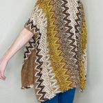 Andthewhy NWT And The Why Yellow & Brown Chevron Bohemian Cardigan Shawl Photo 2