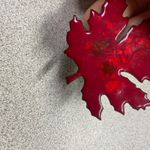 Vintage Style Red Enamel Autumn Fall Maple Leaf Brooch Pin Nature Jewelry Gift Photo 1