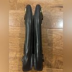 Tory Burch Reva Black Leather Ballet Flats with Gold Logo Size 6.5 Photo 1