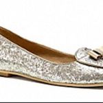 Coach NWOB Marah Glitter Bow Slip On Loafers Flats Sz 8.5 Metallic Gold Shoes Photo 1
