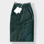 By YOOX Green Wrap Midi Skirt Italy NWT Size 38 US 2 Photo 5
