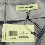 We Wore What  Mini Slip Skirt Women's Small Lavender Satin Charmeuse NWT Photo 4