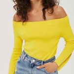 Topshop Moto Yellow Floral Embroidered Denim Skirt Photo 0