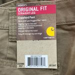 Carhartt Original Fit Straight Leg Crawford Pant 16 Short Tan High Rise Cargo Photo 7