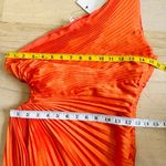 ALC Frank A.L.C. Delfina Plisse Satin Pleated Cutout Dress Citrus maxi dress NWT Photo 12