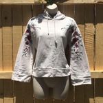 Rue 21 white floral embroidered hoodie size M Photo 6