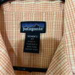 Patagonia Orange yellow plaid sleeveless button up collared shirt XS Photo 4