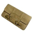 Cole Haan Tan Leather Snake Skin Clutch Handbag Photo 0