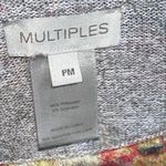 Multiples  Multicolor Abstract Artsy Print Stretch Blouse Photo 2