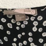 Forever 21  sleeveless bow embellished front dot print dress L Photo 5