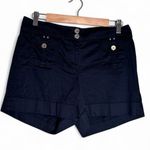 White House | Black Market  Navy Blue Dressy Shorts Womens 10 Chino Preppy Academia Photo 0