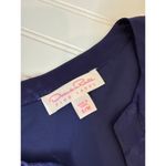 Oscar de la Renta Sleepwear Nightgown Royal Blue V-Neck Womens Size S/M Photo 2