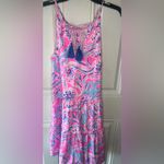 Lilly Pulitzer Evalyn Dress Prosecco Pin Don't be Jelly Pink Blue Shift medium Photo 6