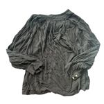 Ba&sh  Neil Embellished Gold Button Long Sleeve Black Blouse Large Mock Neck Photo 5