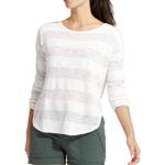 Athleta Sunrise Sweater in Bright White Size Medium Lightweight Summer Beachy Photo 0